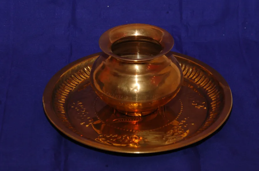 Poornakumbha Brass Kalash & Plate