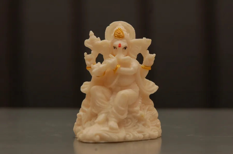 Ivory Vinayaka Seated Idol